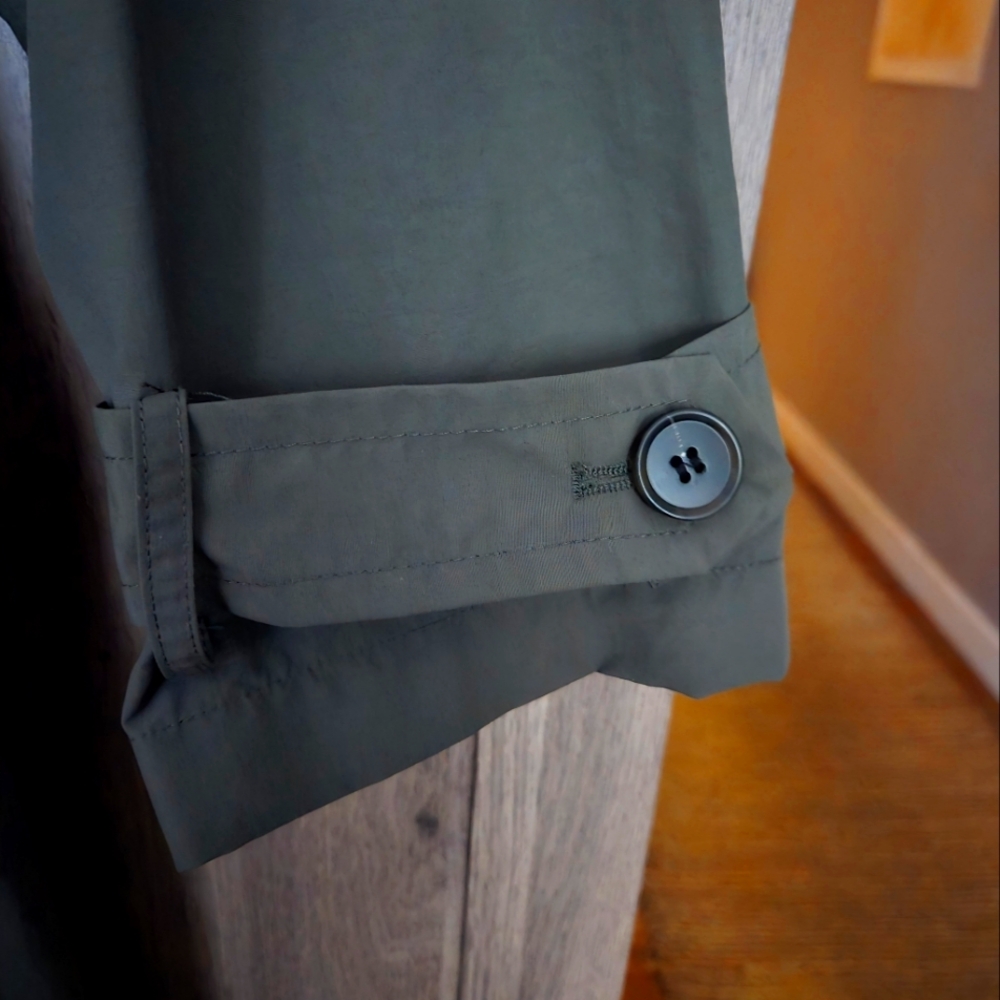 ZARA ARMY GREEN BELTED TRENCH COAT - Picture 4 of 9